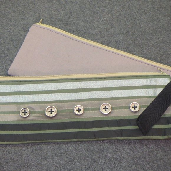 Zippered Long Pouch Flat Iron Curling Iron Bag Knitting Needle Storage NEW - Picture 3 of 10